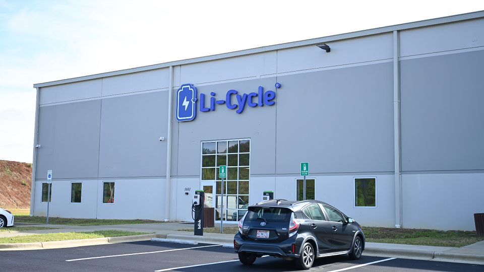 Li-Cycle’s new Alabama battery recycling plant