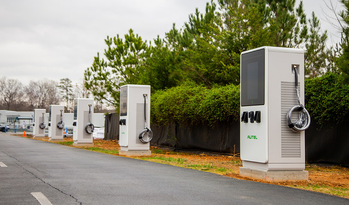 Five Autel Maxicharger DC Fast charging stations have been isntaled at the Atlanta Motorsports Park