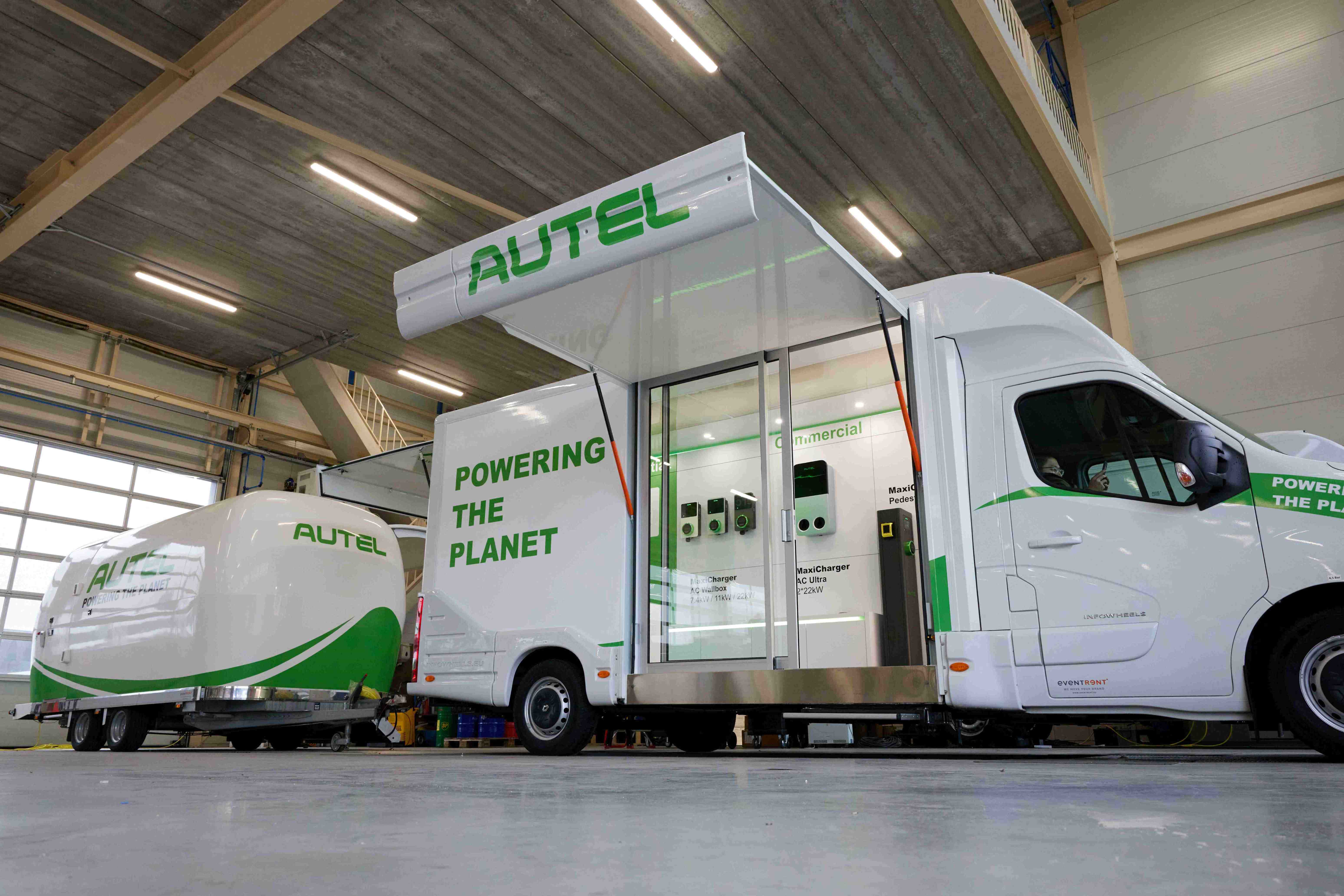 The custom-built vehicles Autel will be using in its roadshow