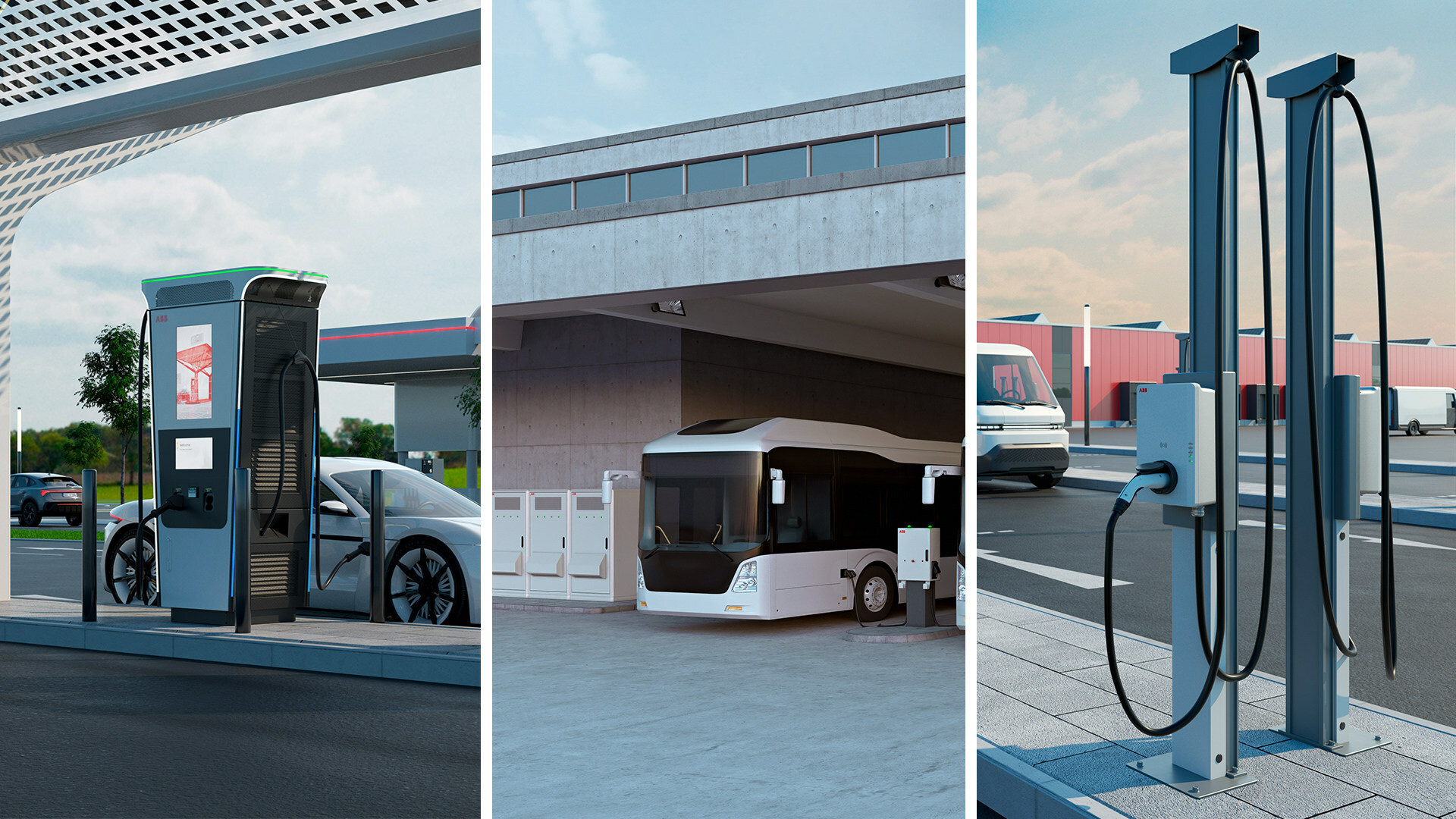 ABB E-mobility has launched products spanning public and fleet charging needs in a wide range of power options, including the Terra 360, HVC360 and Terra AC Wallbox 40/80A