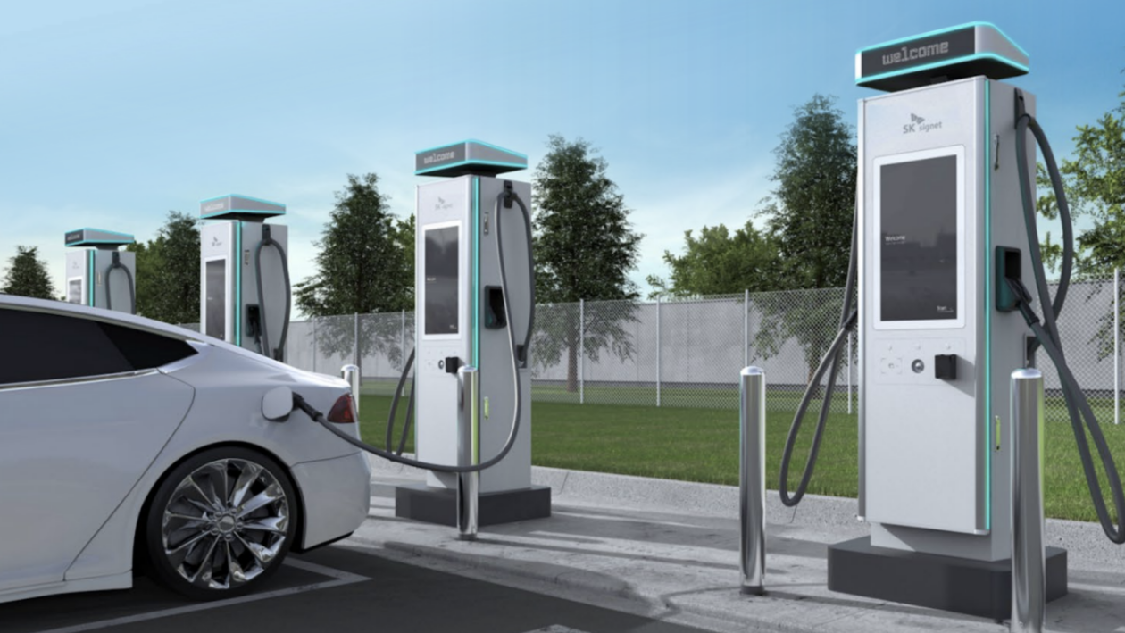 Rendering of an Electric Era fast-charging station. Image: Electric Era Technologies