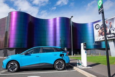 The Zest charge point at Merry Hill shopping centre, near Birmingham. Photo: Zest