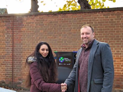 Brent Councillor Krupa Sheth, with Zest CEO, Robin Heap. Photo: Zest