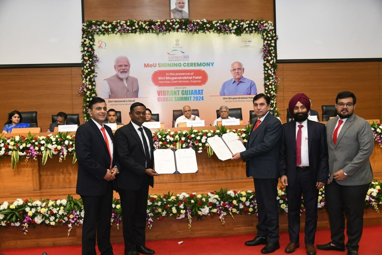 The MOU was formalised in the presence of Hon'ble Chief Minister, Shri Bhupendrabhai Patel ji, Government of Gujarat and Darshan Rana, chairman and managing director of Erisha E Mobility. Photo: Erisha E Mobility Private Limited