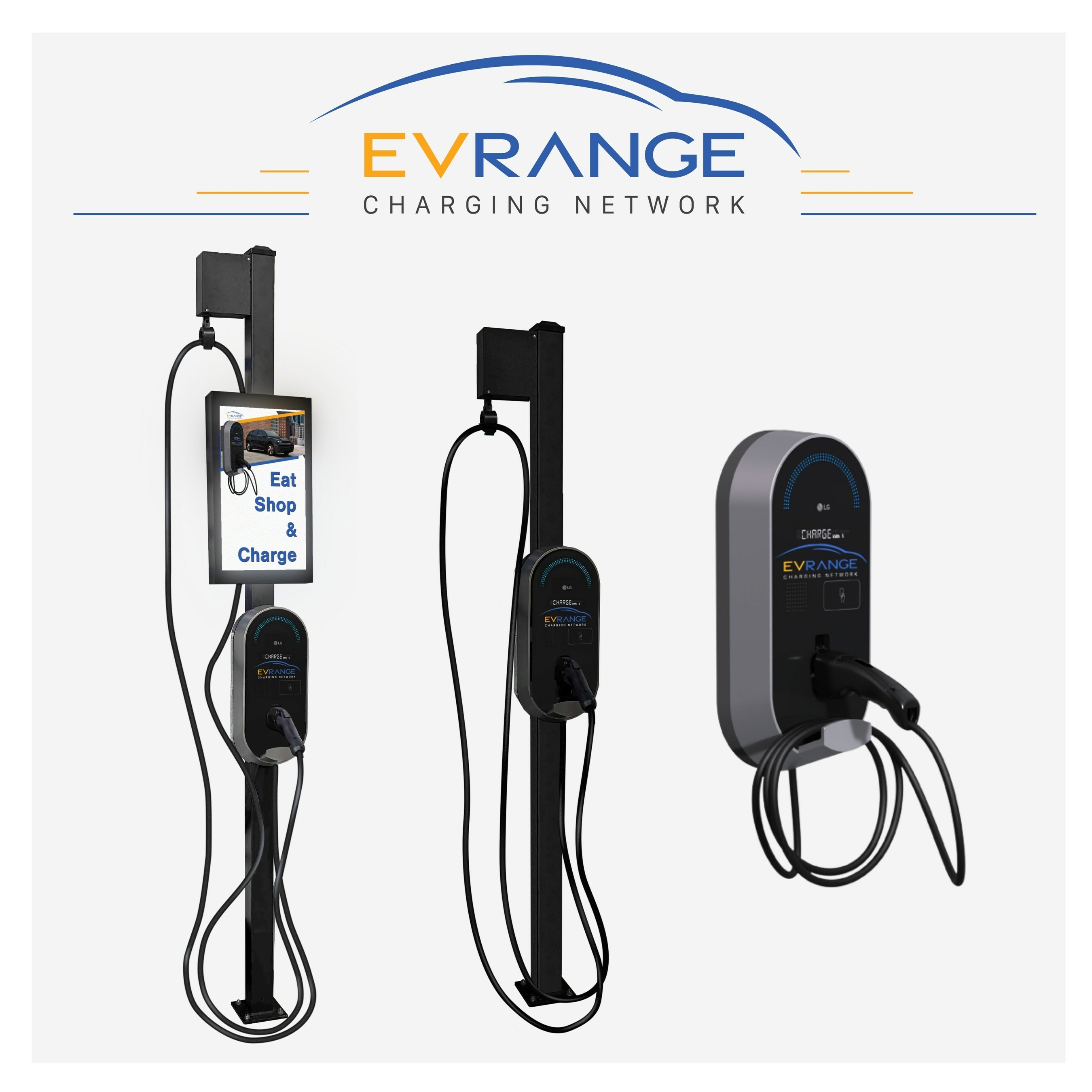 EV Range has announced the release of LG’s EV Charging station integrated with the EV Range Charging Network software platform. Image: EV Range