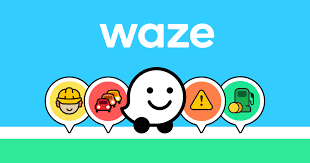 The Waze app shares real-time road data including EV charging locations