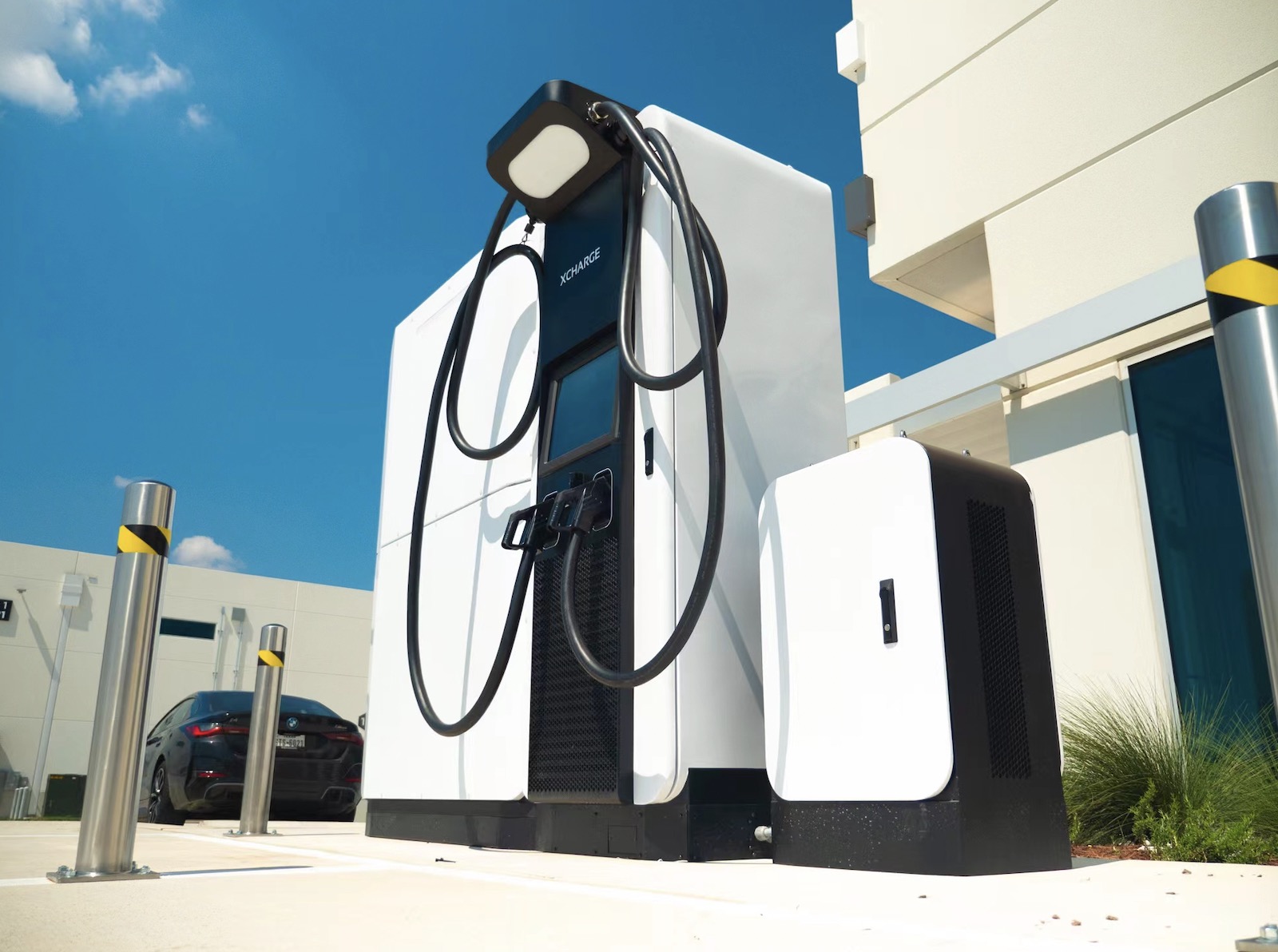 XCharge provides EV charging solutions including DC fast chargers and accompanying services