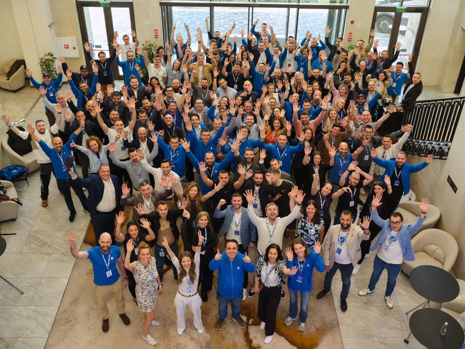 The Ampeco workforce celebrate the latest funding. The Sofia, Bulgaria-based company has now raised a total of US$42m in venture capital since it was founded in 2019. Image: Ampeco