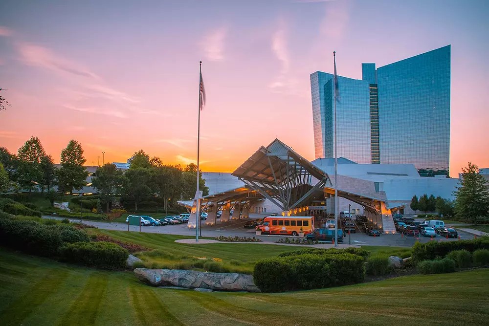 Destination chargers at Mohegan Sun are compatible with any EV offering both Tesla and Universal adapters. Photo: Mohegan Sun