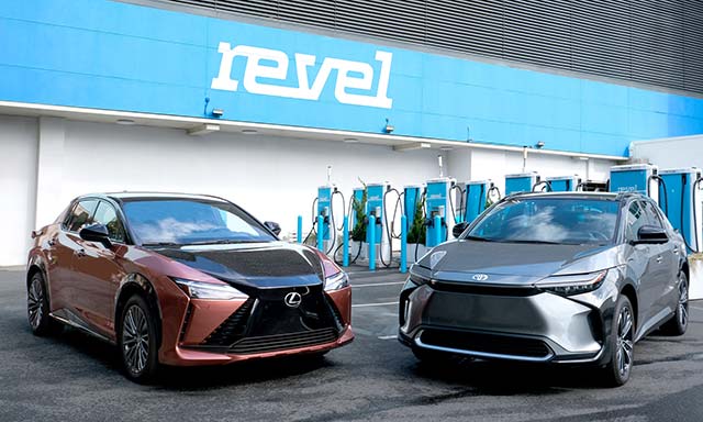 Revel currently operates 64 fast charging bays in New York City. Photo: Revel