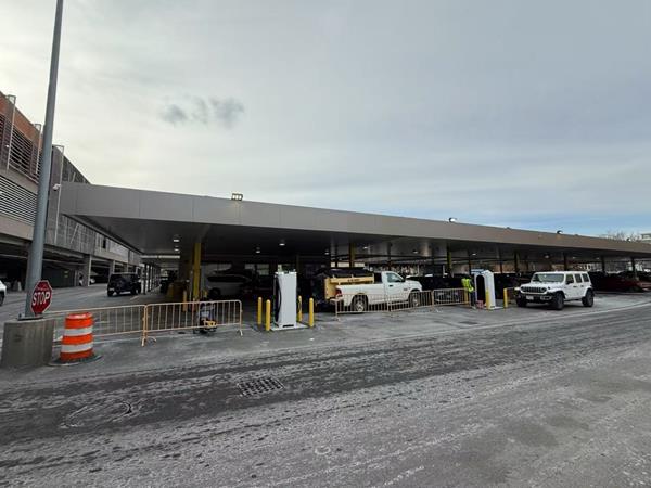 The charging station construction has taken place at the rental company's sites in several major East Coast airports