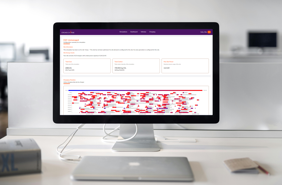  CrowdCharge says its offering enables installers of low carbon technologies such as EV charge points and fleets to access unique AI technology allowing them to simulate the deployment of new energy assets, optimise cost and emission savings, and get the best return. Image: CrowdCharge