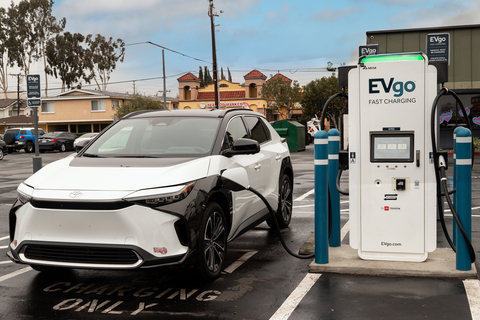 An EVgo fast charging station in Sacramento, CA built through Toyota’s 'Empact' vision. Photo: Business Wire