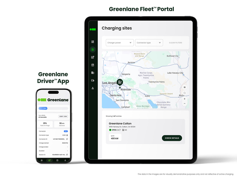 The Greenlane Fleet Portal tool enables fleet managers and dispatchers to plan and manage routes for their electric fleets from one convenient portal. Image: Greenlane