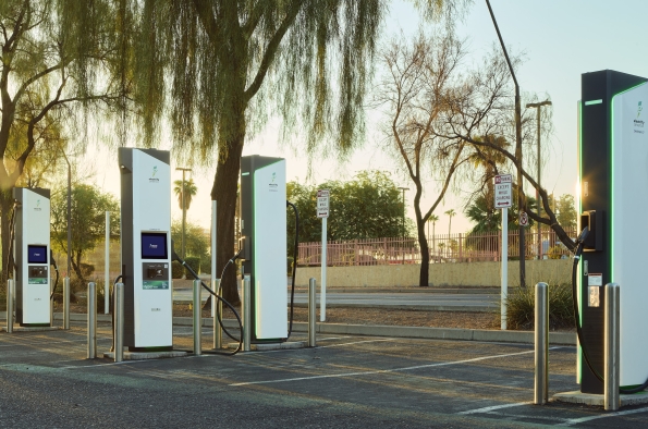 Electrify America targets growing its network by 30% this year, equating to over 1,400 new EV chargers. Image: Electrify America