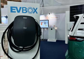 EVBox Livo at EEBUS stand during the ISH 2023 in Germany