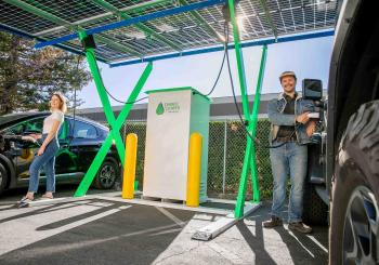 Paired Power has launched PairTree, a transportable solar canopy with built-in EV charging capabilities and fast-installation design. Photo: Paired Power