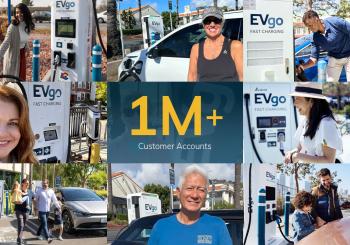 EVgo more than doubled total number of registered customer accounts in less than two years, pointing to increased rates of EV adoption and rising demand for fast charging infrastructure. Image: EVgo