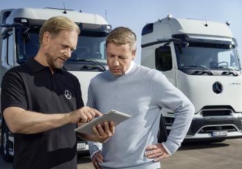 "With TruckCharge, we are now bundling our range of solutions under one brand and plan to continuously expand the portfolio"- Karin Rådström, CEO Mercedes-Benz Trucks. Photo: Mercedes-Benz Trucks