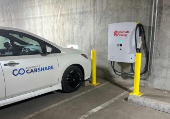 Fermata Energy and Xcel Energy's Vehicle-to-Everything (V2X) bidirectional charging pilot project at Boulder Housing Partners’ 30 Pearl development. Photo: Business Wire