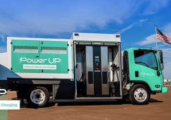 The new PowerUP mobile charging system provides increased versatility and 100% zero emission power generation capable of delivering on demand, mobile DC fast-charging