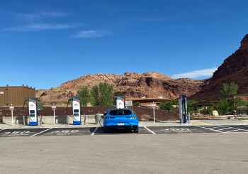 The new charging station at Moab in Lions Park, near Arches National Park, Utah. Photo: The Joint Office of Energy and Transportation