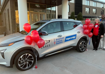 The donated Chevy Bolts and charging systems are giving Hope Lodge cancer patients free transportation to their treatments. Photo: American Cancer Society Hope Lodge