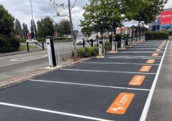 The new public charging hub at Capital Shopping Park in Cardiff has ten EV chargers compatible with every electric vehicle (EV) on the market