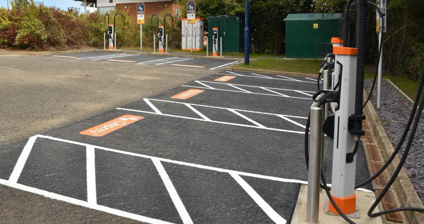 Larger charging bays can improve accessibility for the disabled, families with young children and commercial vehicle drivers. Image: Osprey Charging