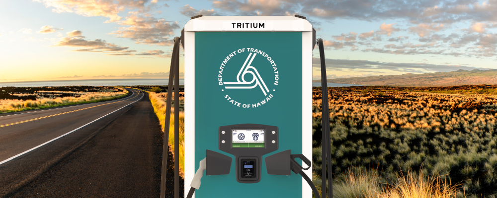 Hawai’i is among the first to install fast chargers purchased through the federally funded NEVI program. Photo: Tritium DCFC