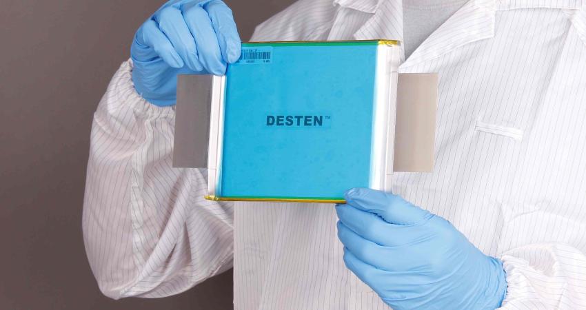 Desten’s 22Ah 6C/6C lithium iron phosphate, pouch format cell. Photo: Business Wire