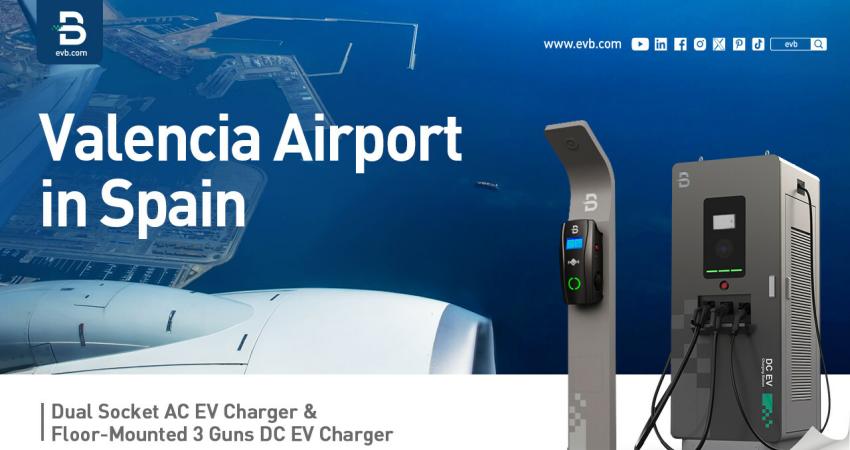 Valencia Airport, handling millions of passengers and tons of cargo annually, ranks among Spain's busiest. Illustration: EVB Charging