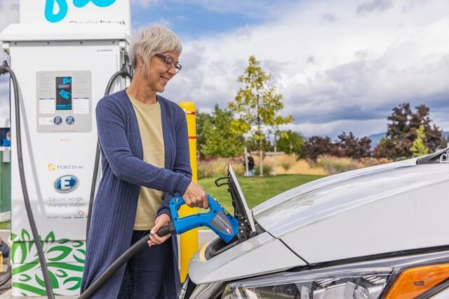 The FortisBC network has 42 fast-charging stations serving drivers in British Columbia’s Southern Interior region. Photo: FortisBC