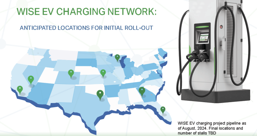 Nuvve and Wise EV have partnered to create convenient public EV charging station infrastructure in select markets across the US. Image: Wise EV