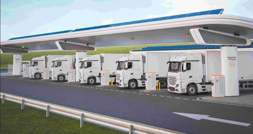 Kempower's MCS solution can deliver up to 1.2 MW of power and 1,500 A of current, addressing the critical requirements of long-haul electric trucks. Image: Kempower