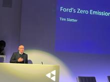 Tim Slatter, chair of Ford of Britain, speaking at this week's EV Summit in Oxford