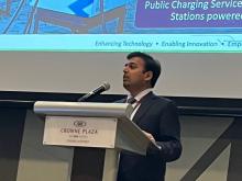 JBM Group’s Nishant Arya, speaking at the Asia Pacific EV Charging Infrastructure 2023 in Singapore