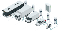 Siemens commercial vehicle charging systems is cited as one of the major players in the CV charging market. Illustration: Siemens