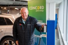 Burnaby Mayor Mike Hurley was on hand to help Concord Pacific and its President and CEO, Terry Hui, unveil the world’s largest EV parking facility at Concord Brentwood in Burnaby, Canada. Photo: Concord Pacific